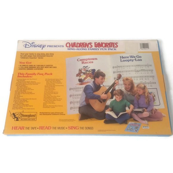 Disney’s Read Along Cassettes & Books Sing Along Songs Family Fun Pack #1 Vtg - Picture 7 of 8